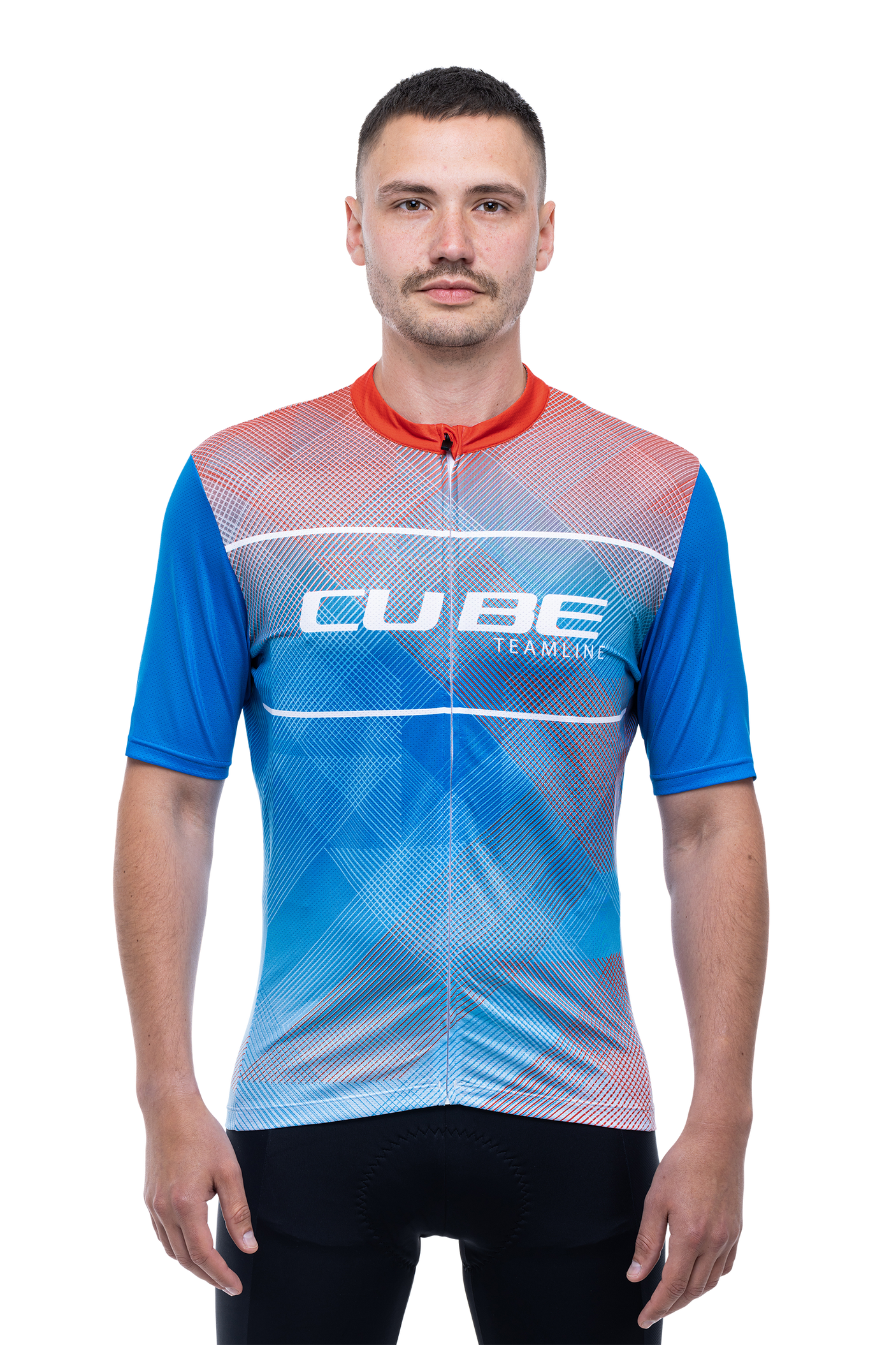 CUBE TEAMLINE Trikot CMPT korte mouw white´n´blue´n´red