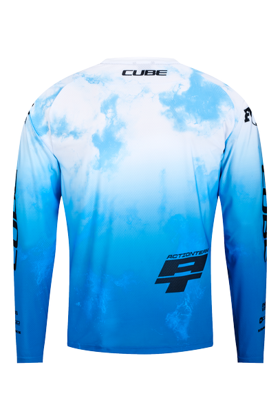 Cube MTB Shirt X Actionteam lange mouw black´n´white