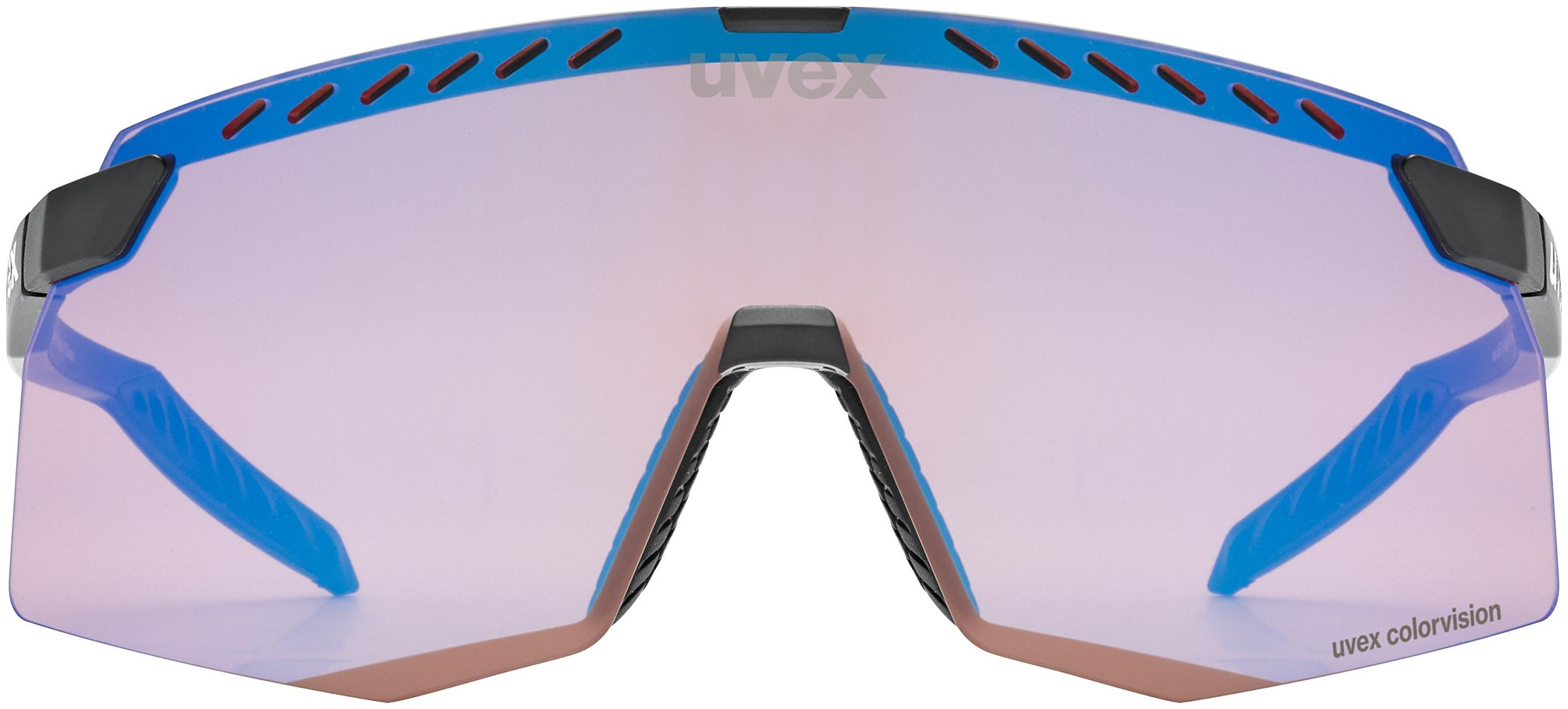 uvex Pace Stage Cv Fietsbril Zwart Mat / Spiegel Blauw