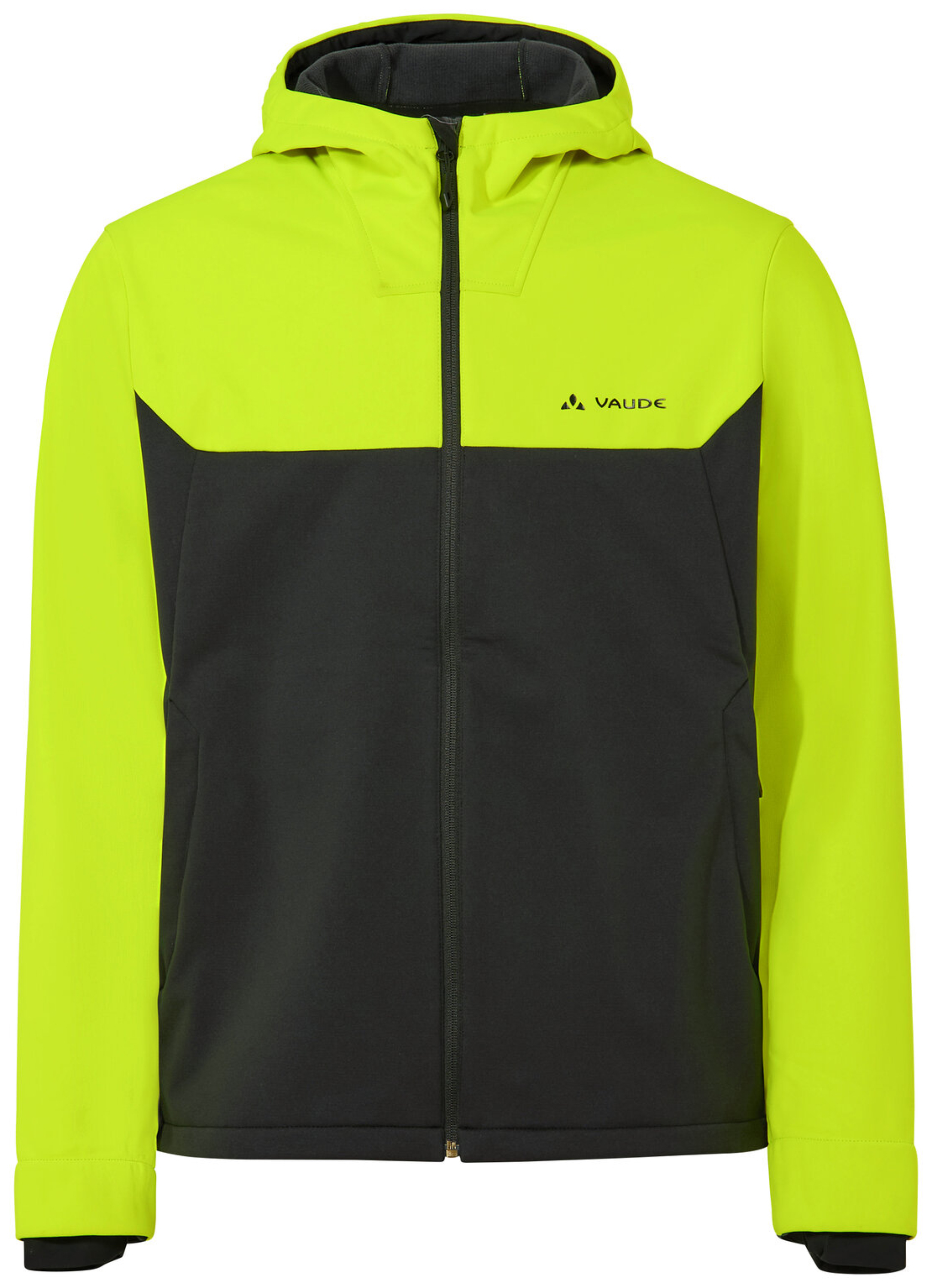 VAUDE Heren Qimsa Hooded Softshell Jas II neon geel