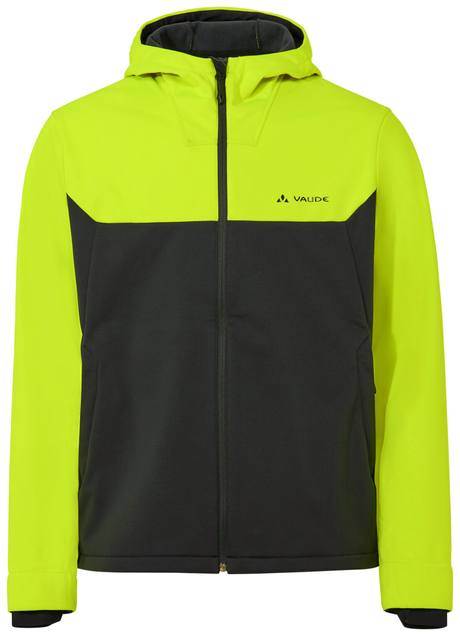 VAUDE Heren Qimsa Hooded Softshell Jas II neon geel