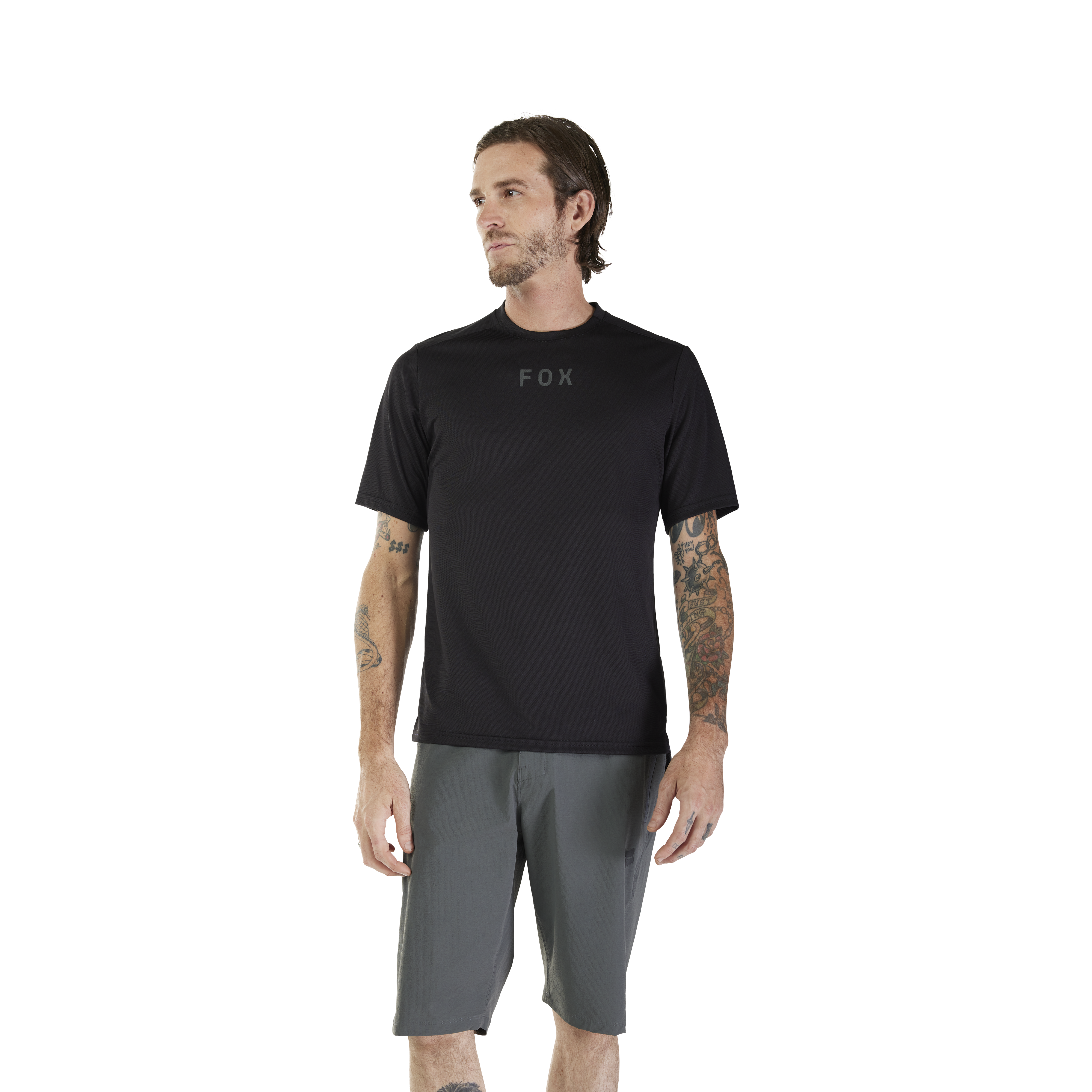 Fox Ranger SS Jersey Woordmerk Zwart