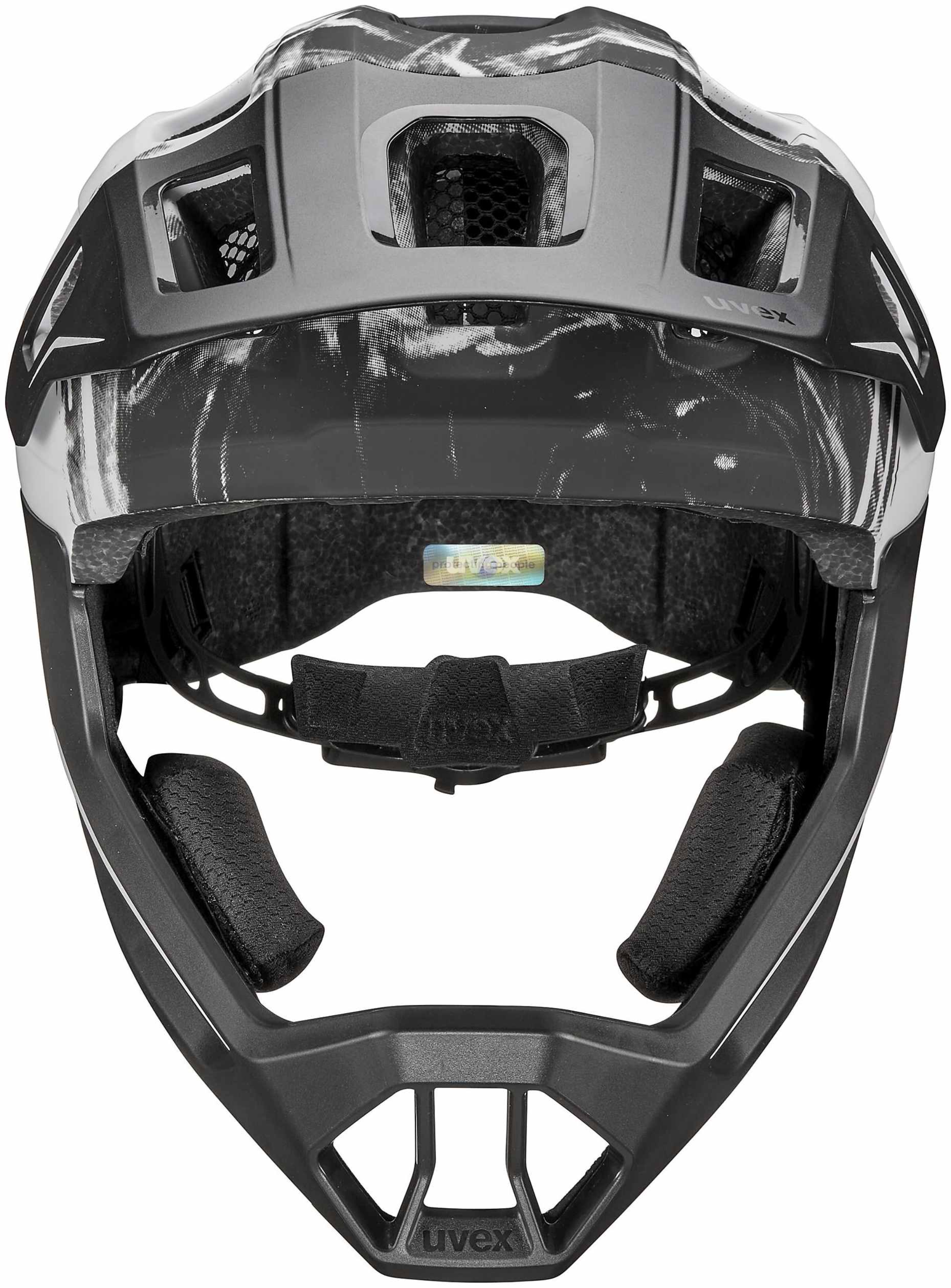 uvex React Jr. Fullface kinderhelm Zwart-Wit Mat