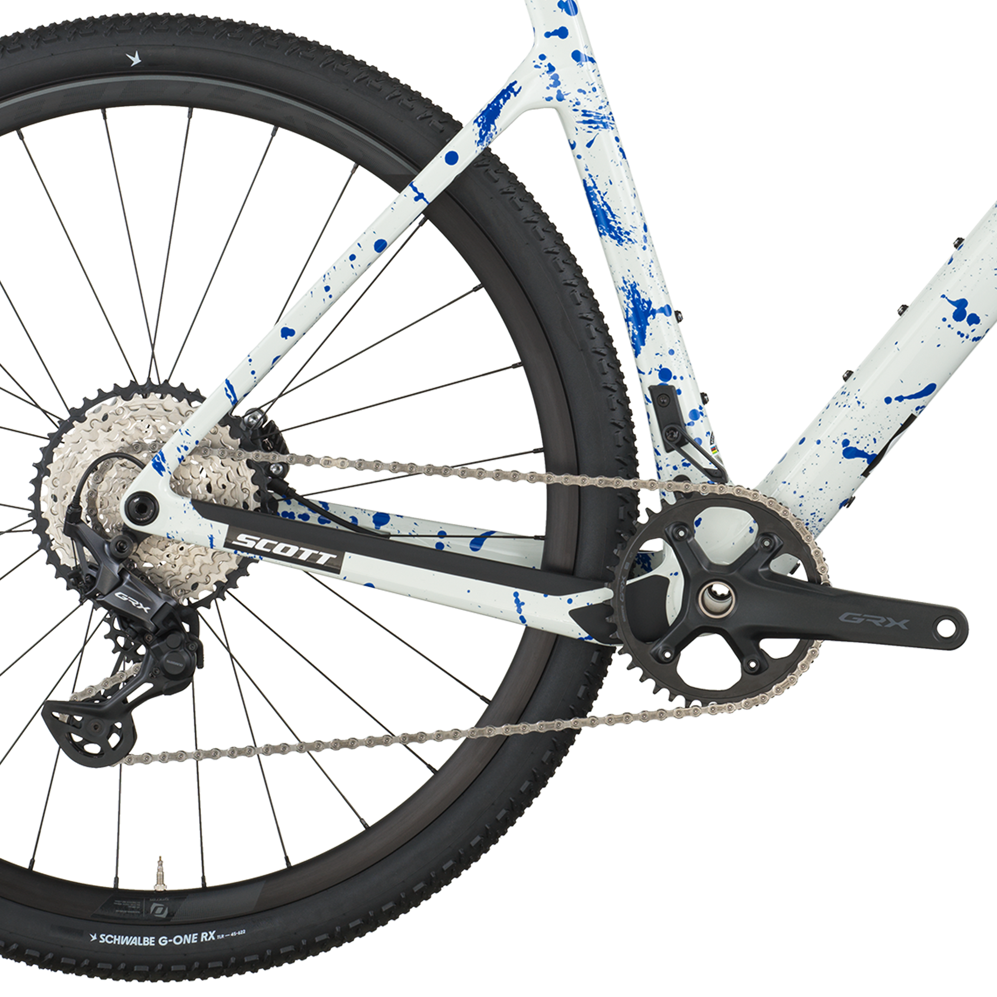 Scott Addict Gravel 30 wit/spat blauw