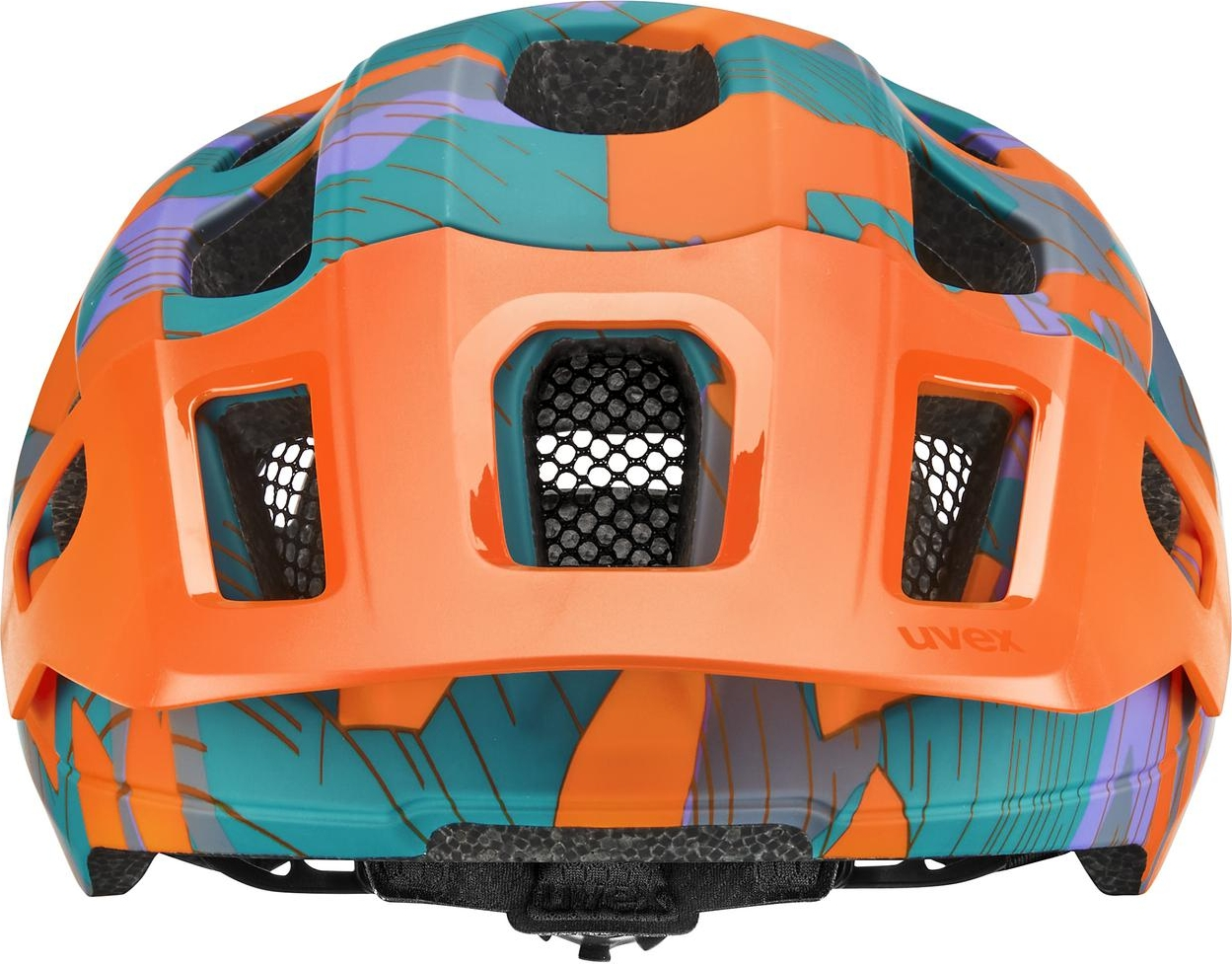 uvex React Jr. Kinderhelm Papaya Camo Mat