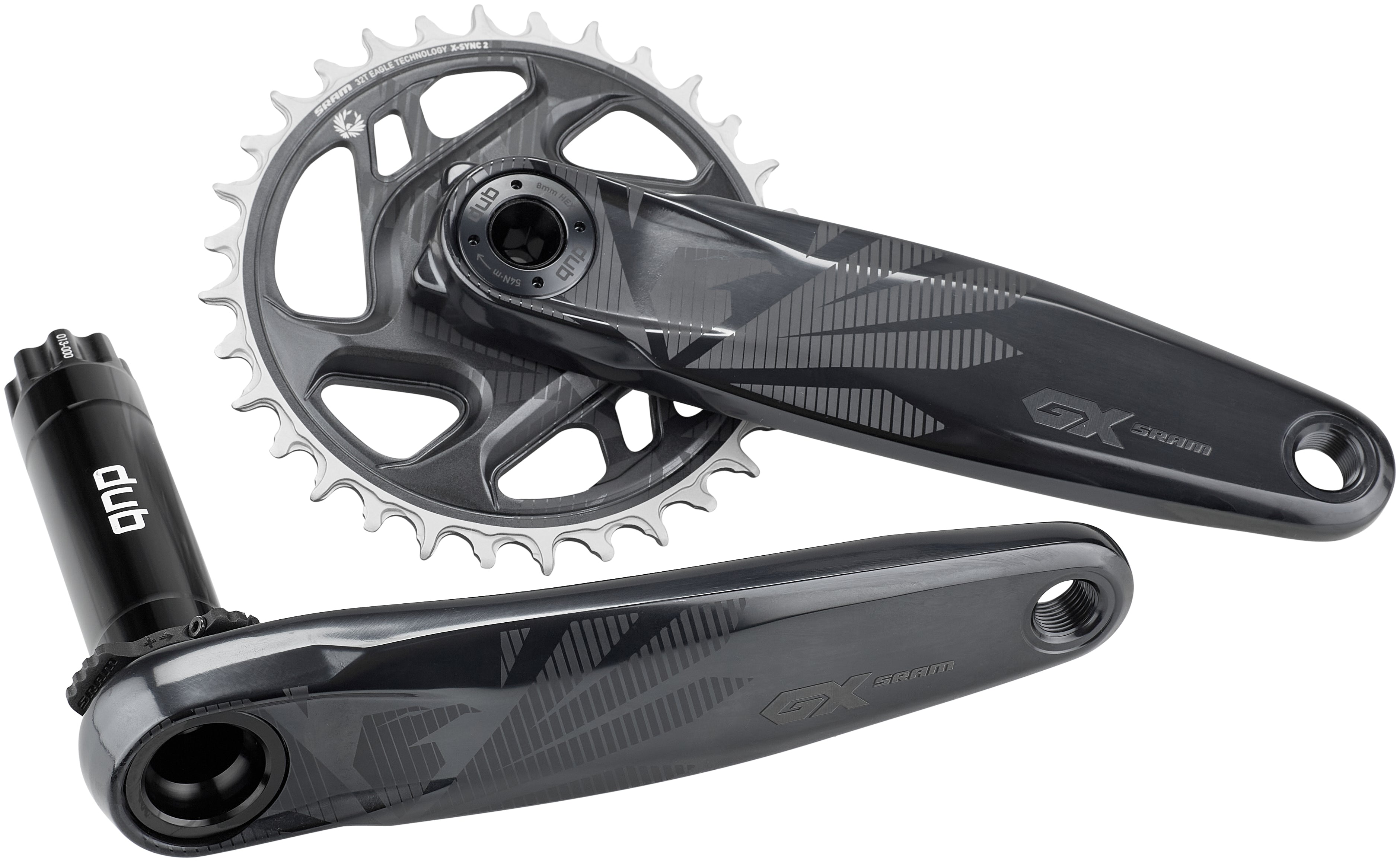SRAM GX Eagle DUB crankstel 12-speed 32 tanden DM grijs