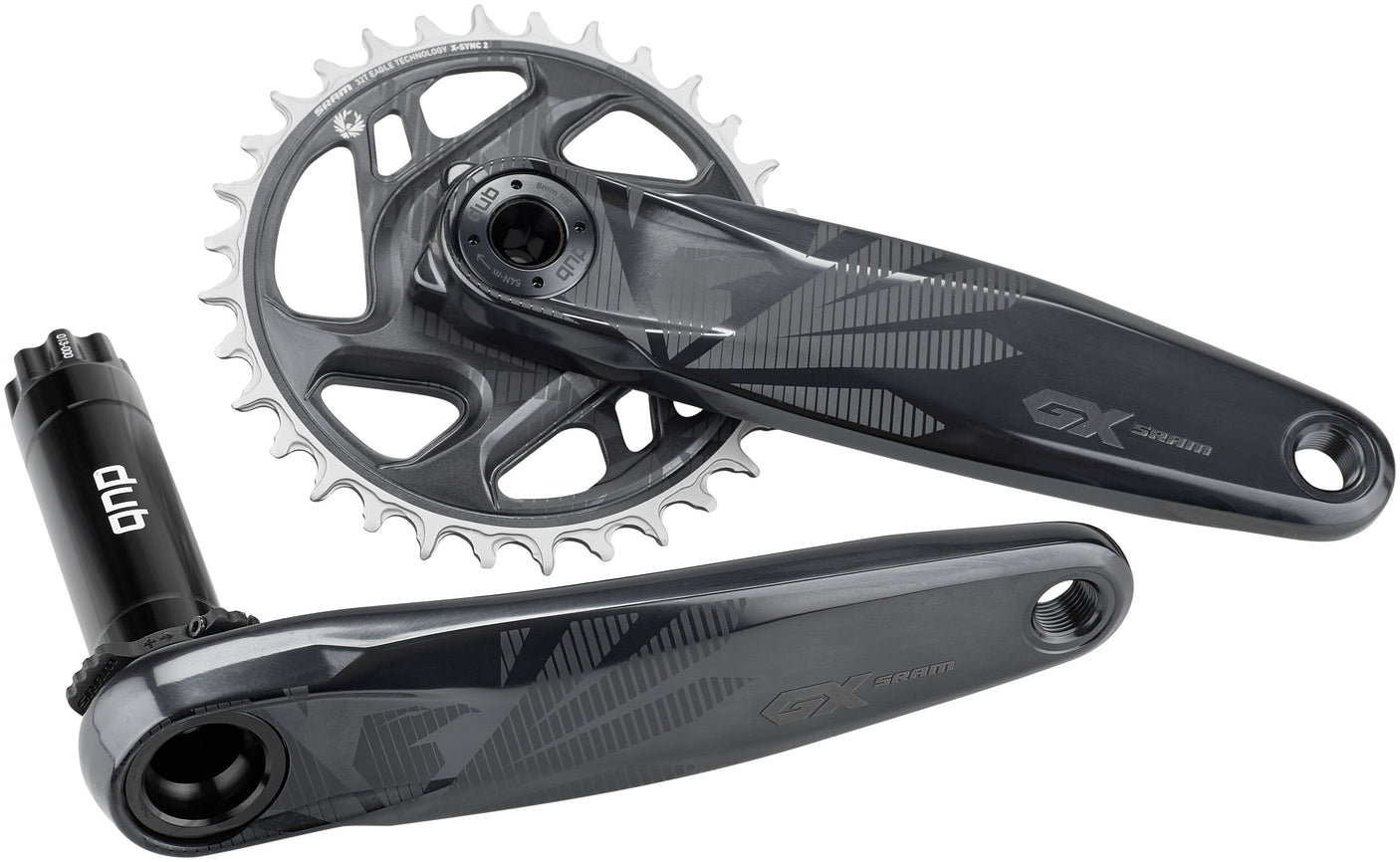 SRAM GX Eagle DUB crankstel 12-speed 32 tanden DM grijs
