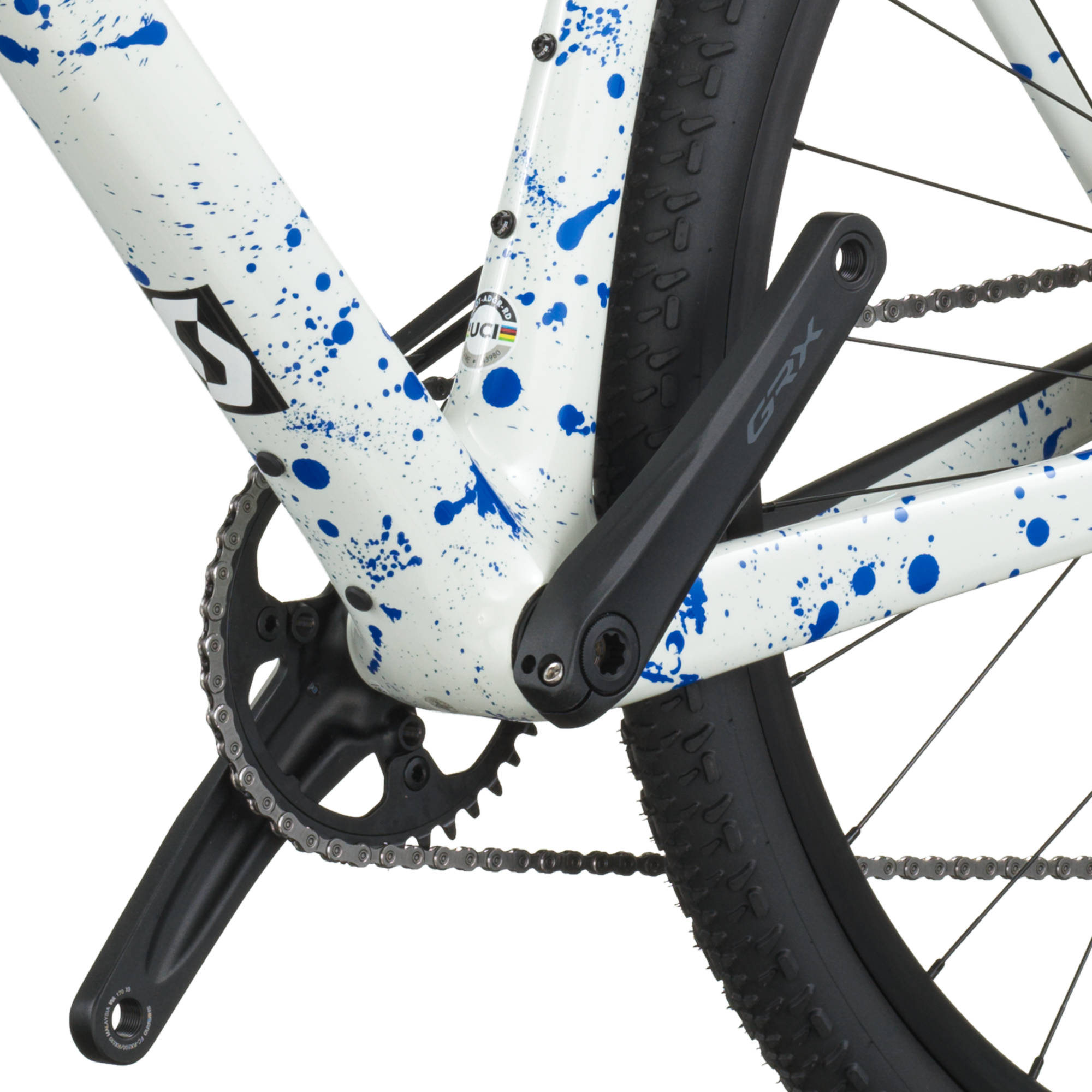 Scott Addict Gravel 30 wit/spat blauw
