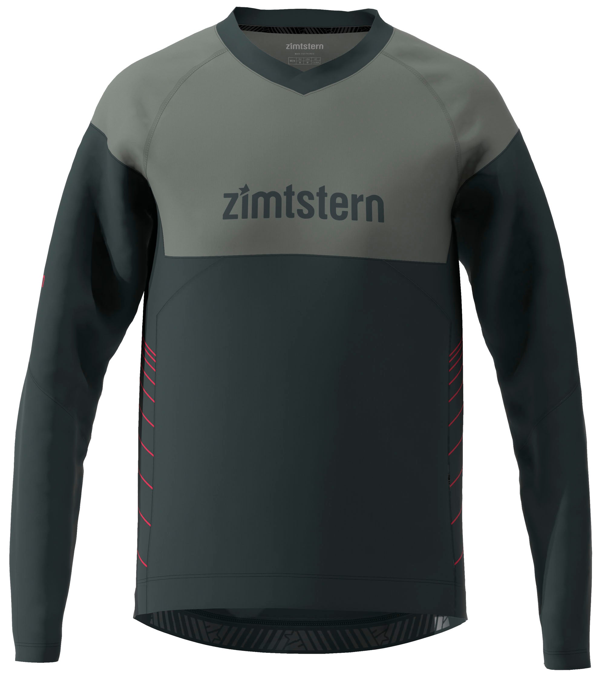 Zimtstern Bulletz Shirt LS Heren Pirate Black/Jester Red