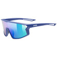 uvex Skyryse Jr. fietsbril Blauw Mat / Spiegel Groen