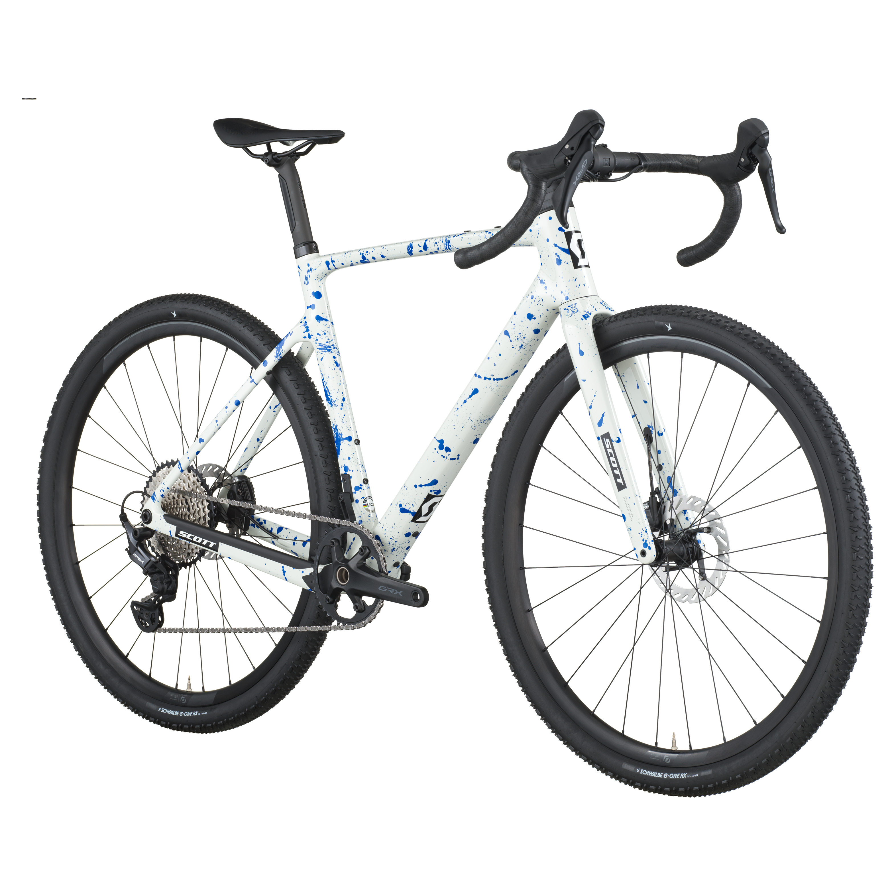 Scott Addict Gravel 30 wit/spat blauw