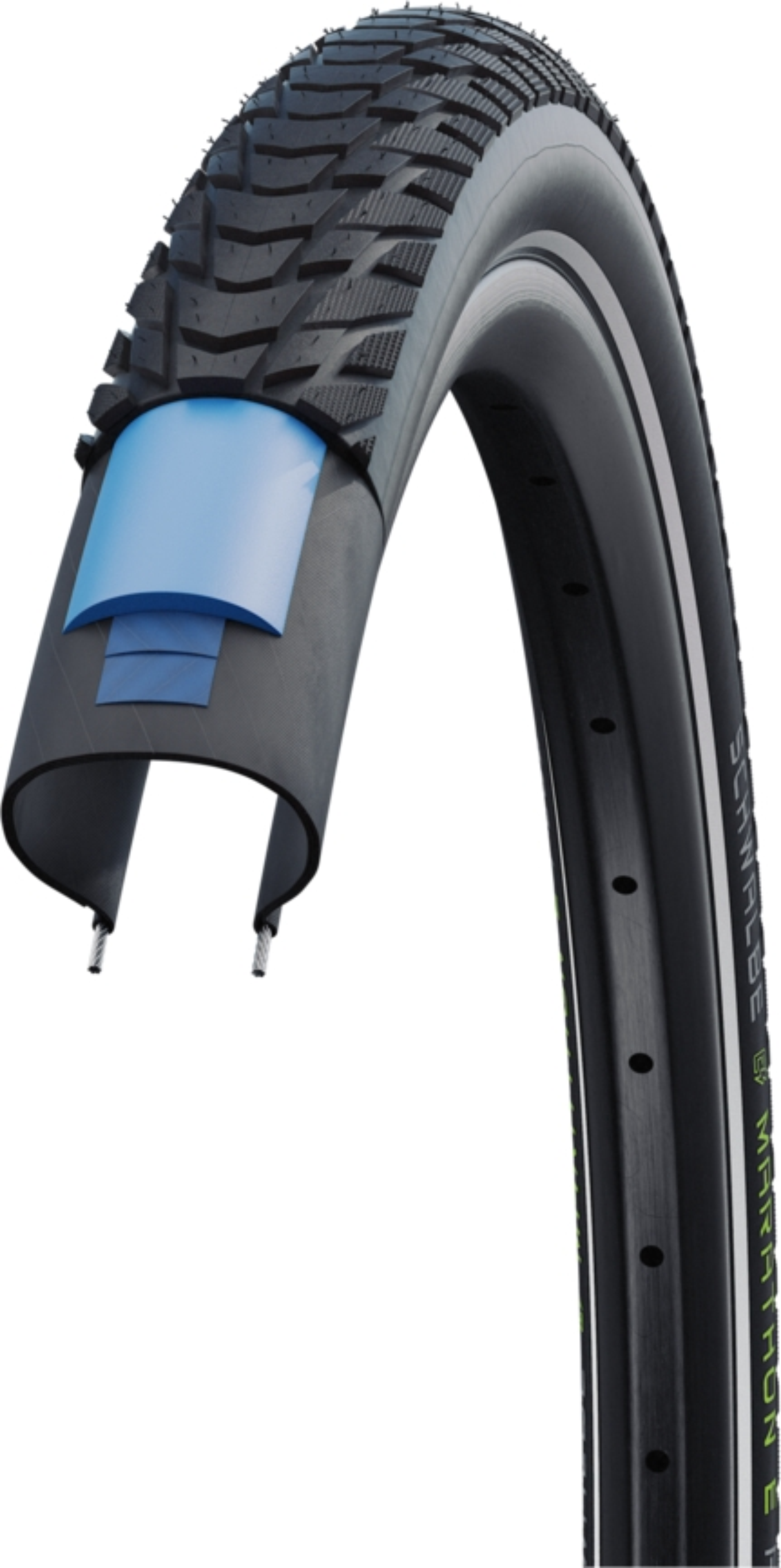 Schwalbe Marathon E-Plus | Performance Line | DualGuard Zwart+Reflecterend