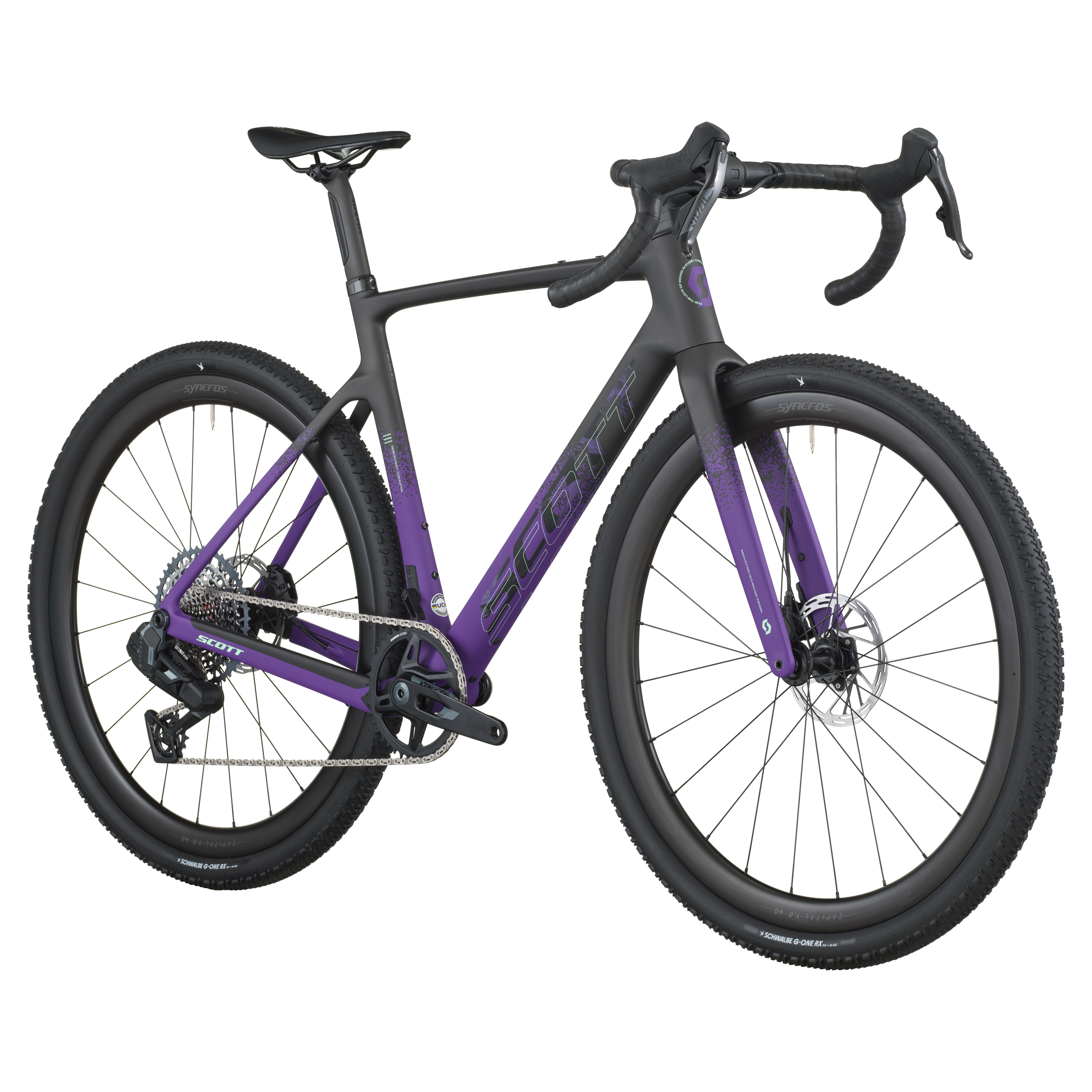Scott Addict Gravel 20 carbon zwart/indigo paars