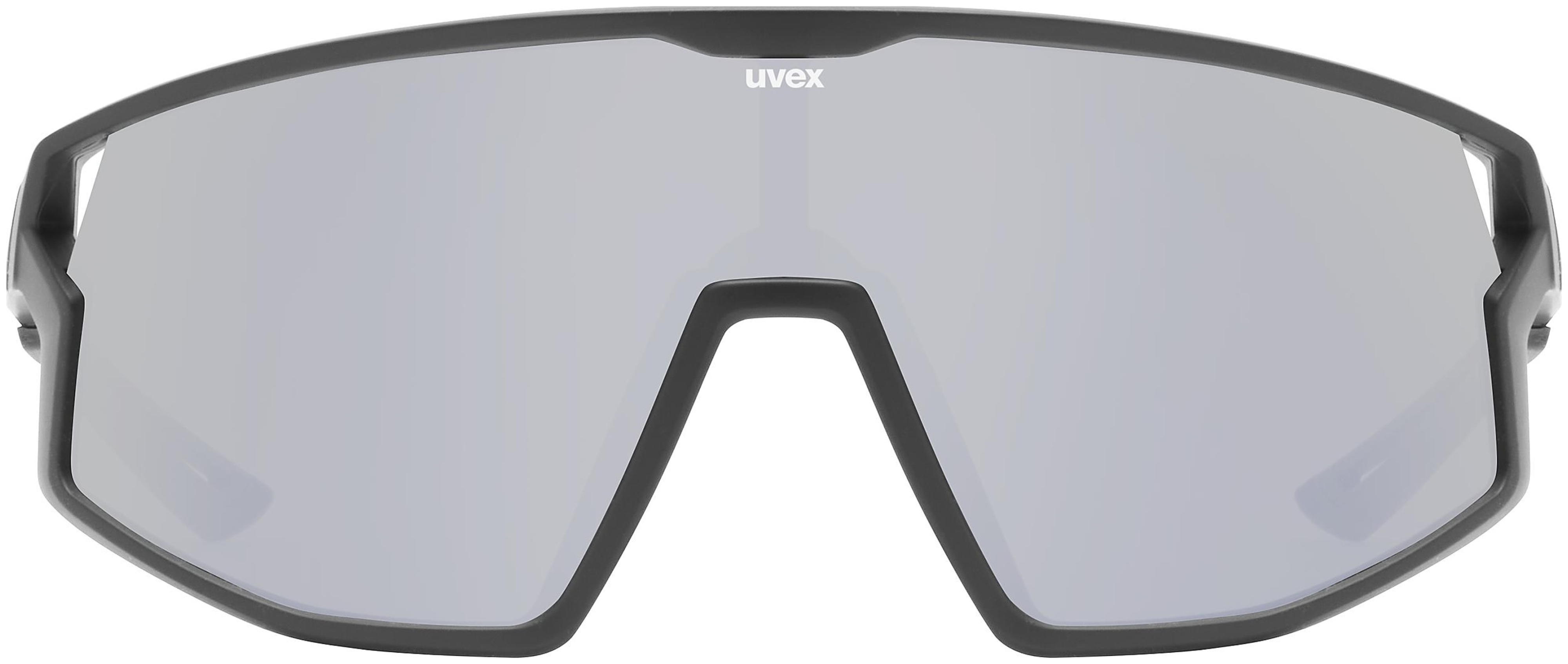 uvex Skyryse fietsbril Zwart Mat / Spiegel Zilver
