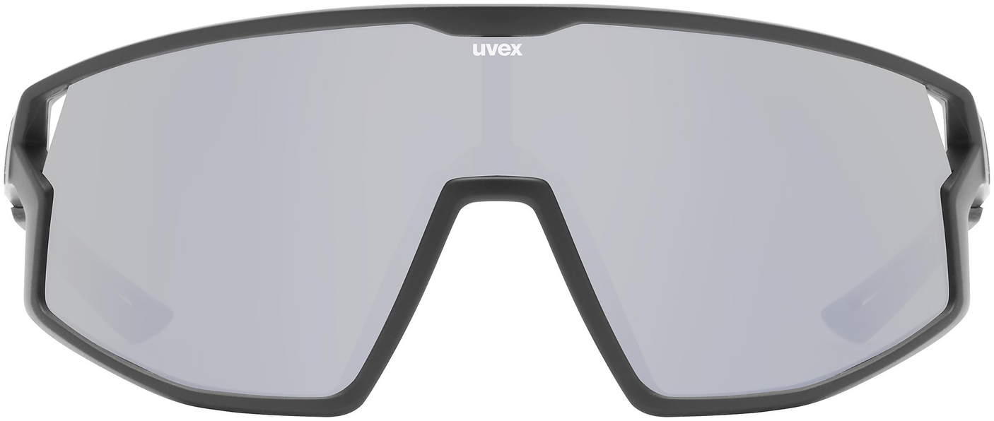 uvex Skyryse fietsbril Zwart Mat / Spiegel Zilver