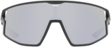 uvex Skyryse fietsbril Zwart Mat / Spiegel Zilver