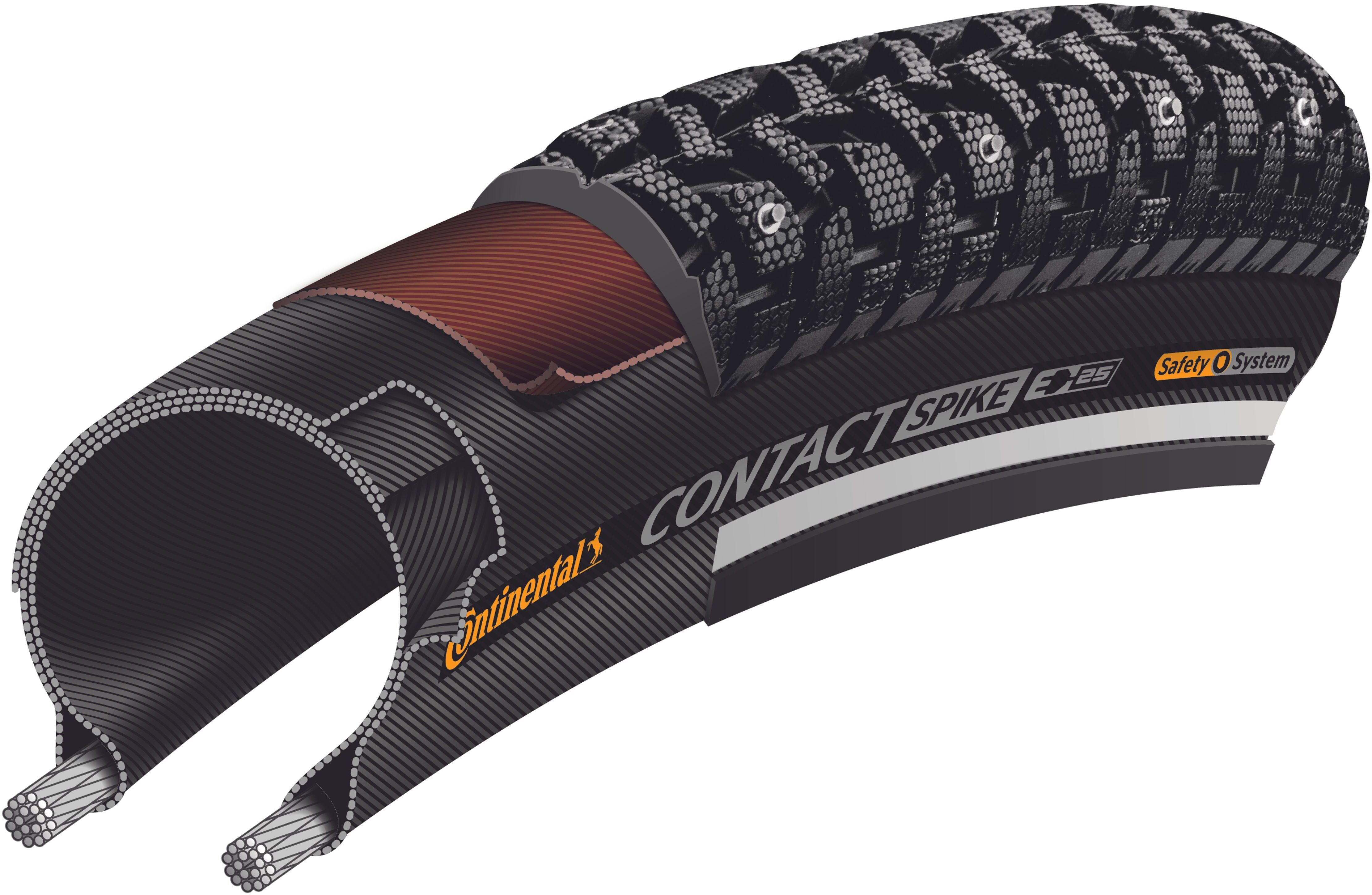 Continental Contact Spike 240 Draadband 700x37C E-25 Reflex zwart