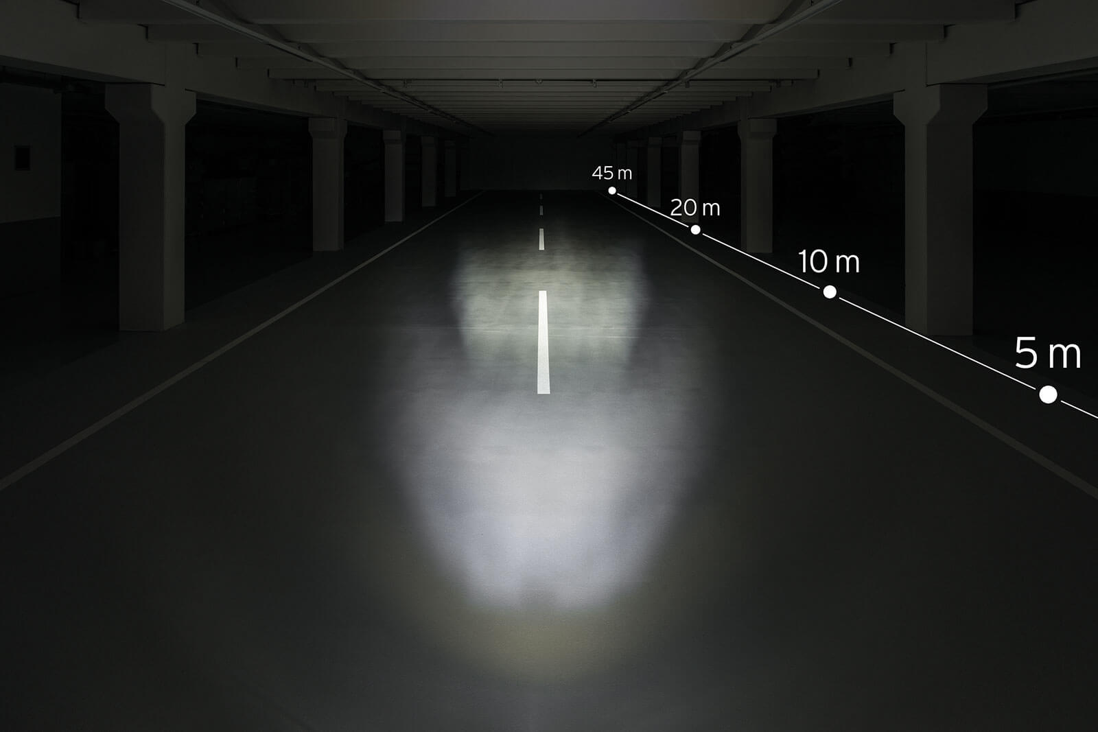 Busch + Müller Lumotec Upp N voorlicht zwart/transparant