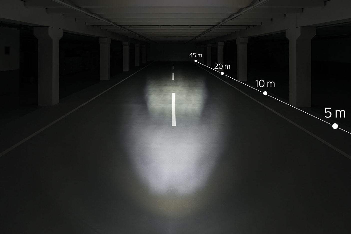 Busch + Müller Lumotec Upp N voorlicht zwart/transparant