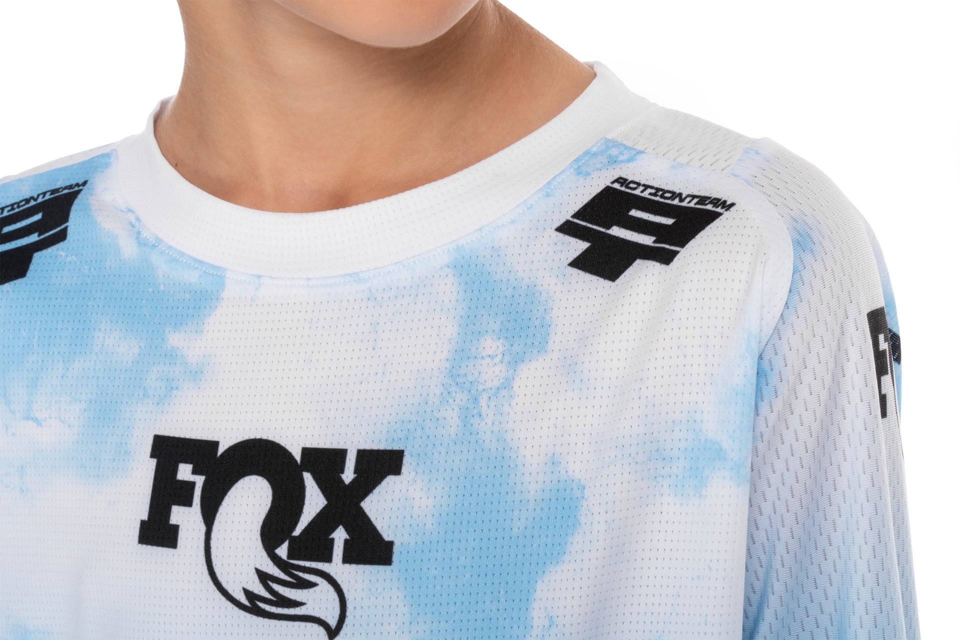 CUBE MTB shirt ROOKIE X Actionteam lange mouw topas blauw
