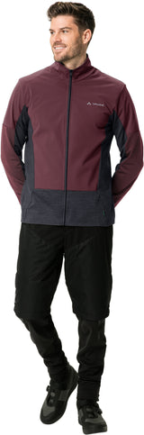 VAUDE All Year Moab T-shirt met doorlopende ritssluiting heren rood/grijs