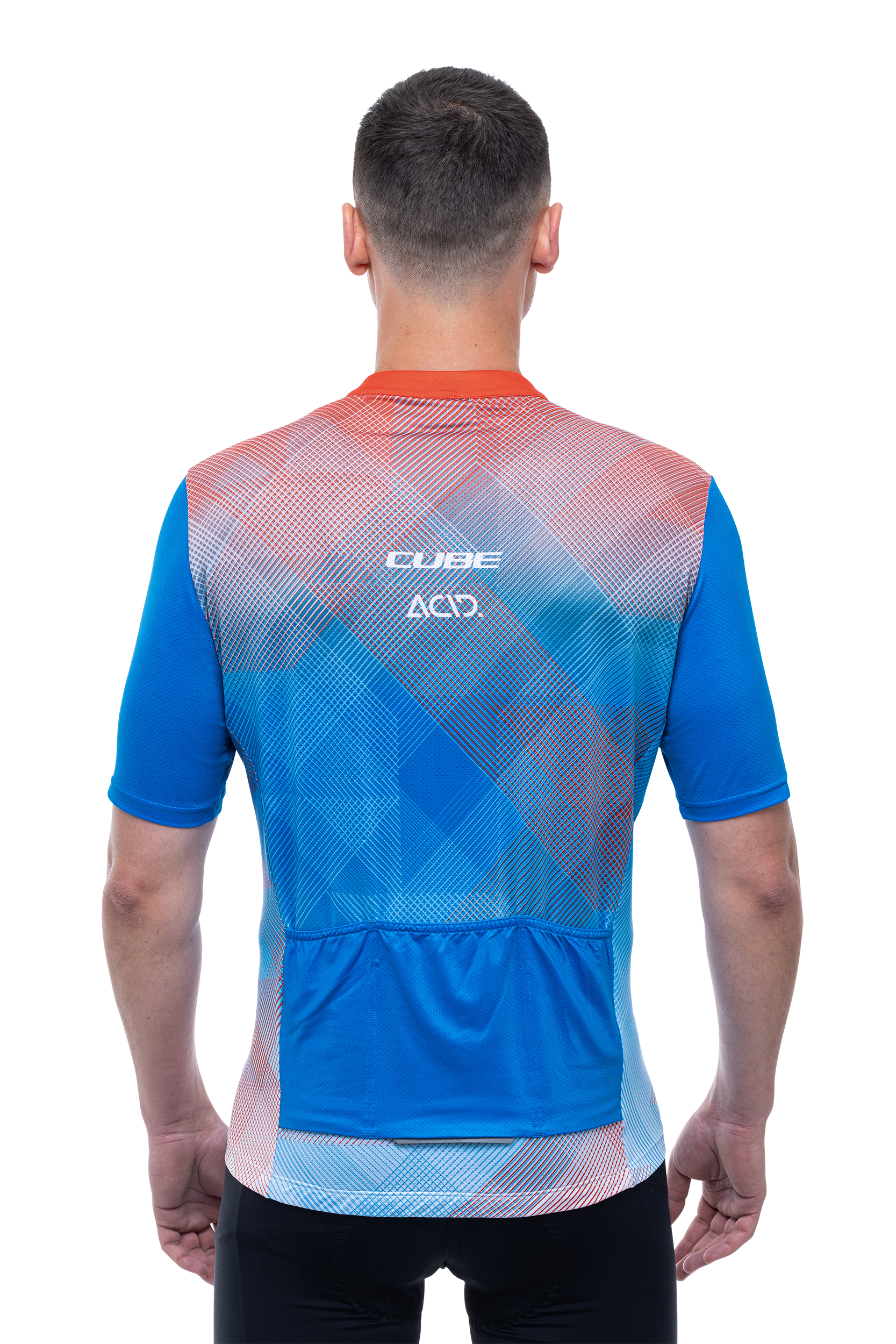 CUBE TEAMLINE Trikot CMPT korte mouw white´n´blue´n´red