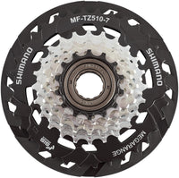 Shimano MF-TZ510 schroefkrans 7-voudig met spaakreflector bruin/zwart – aktuelle Variante