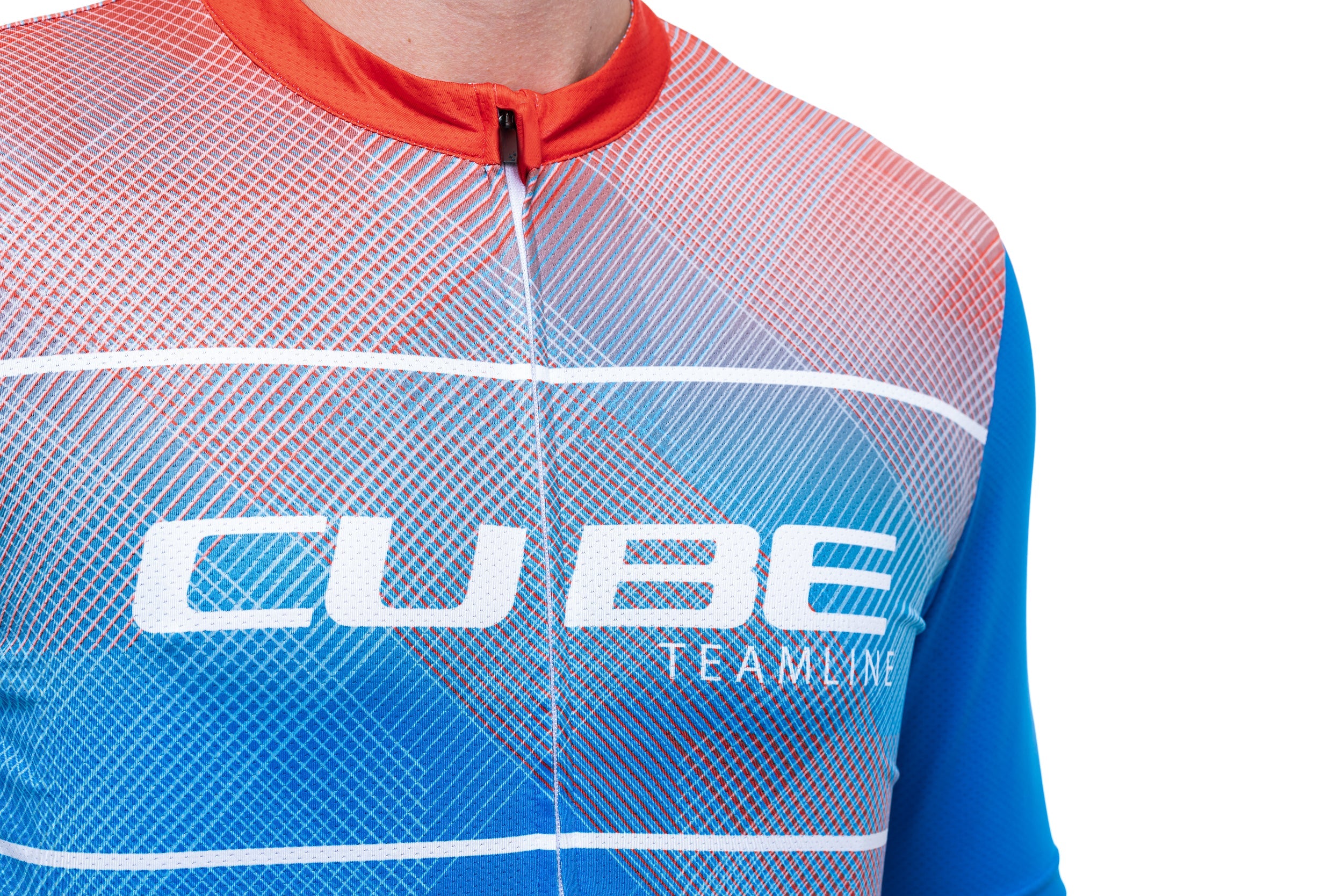 CUBE TEAMLINE Trikot CMPT korte mouw white´n´blue´n´red