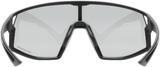 uvex Skyryse V fietsbril Zwart Mat / Lightmirror Zilver