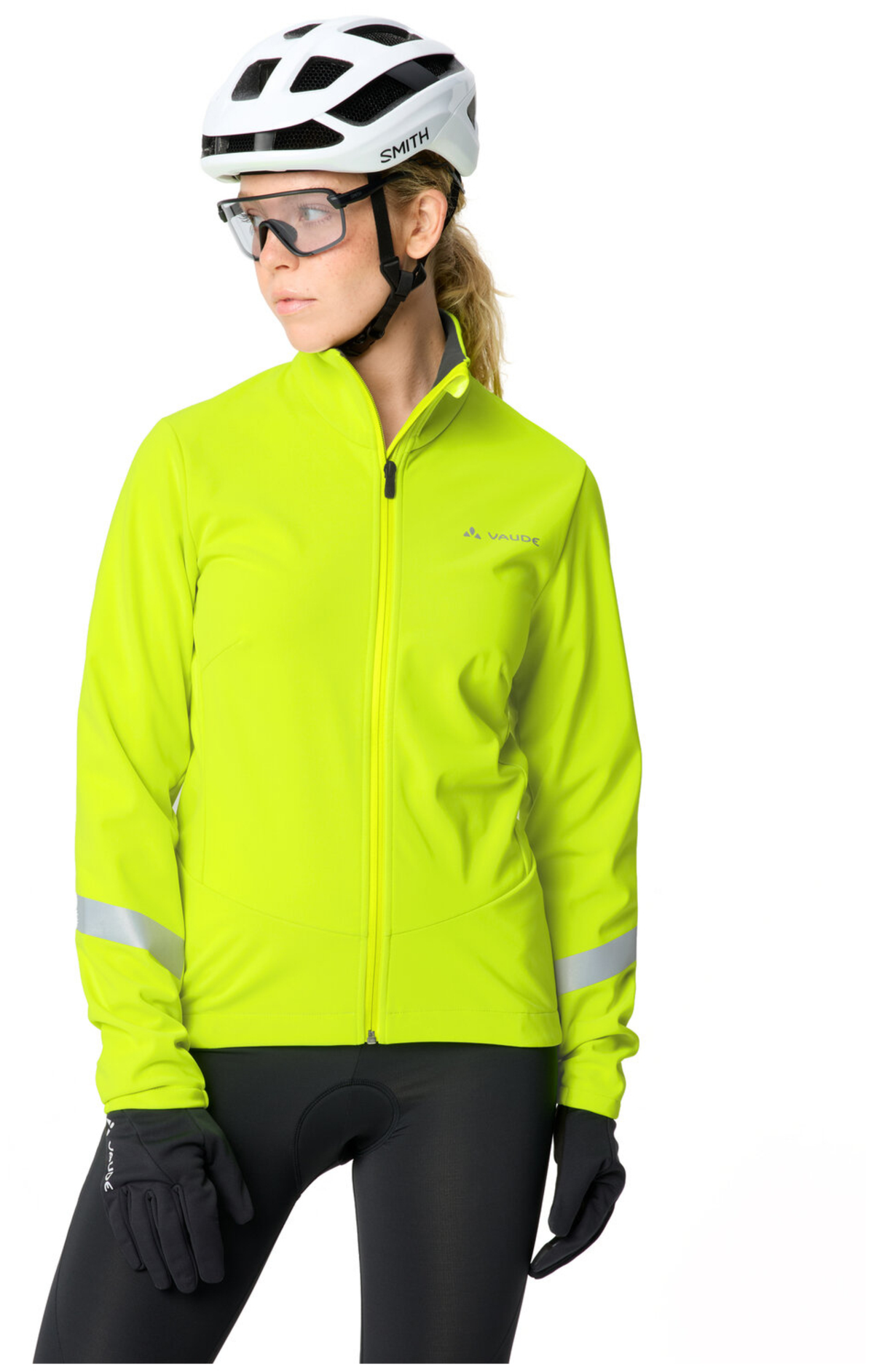 VAUDE Dames Matera Softshell Jas III neon geel