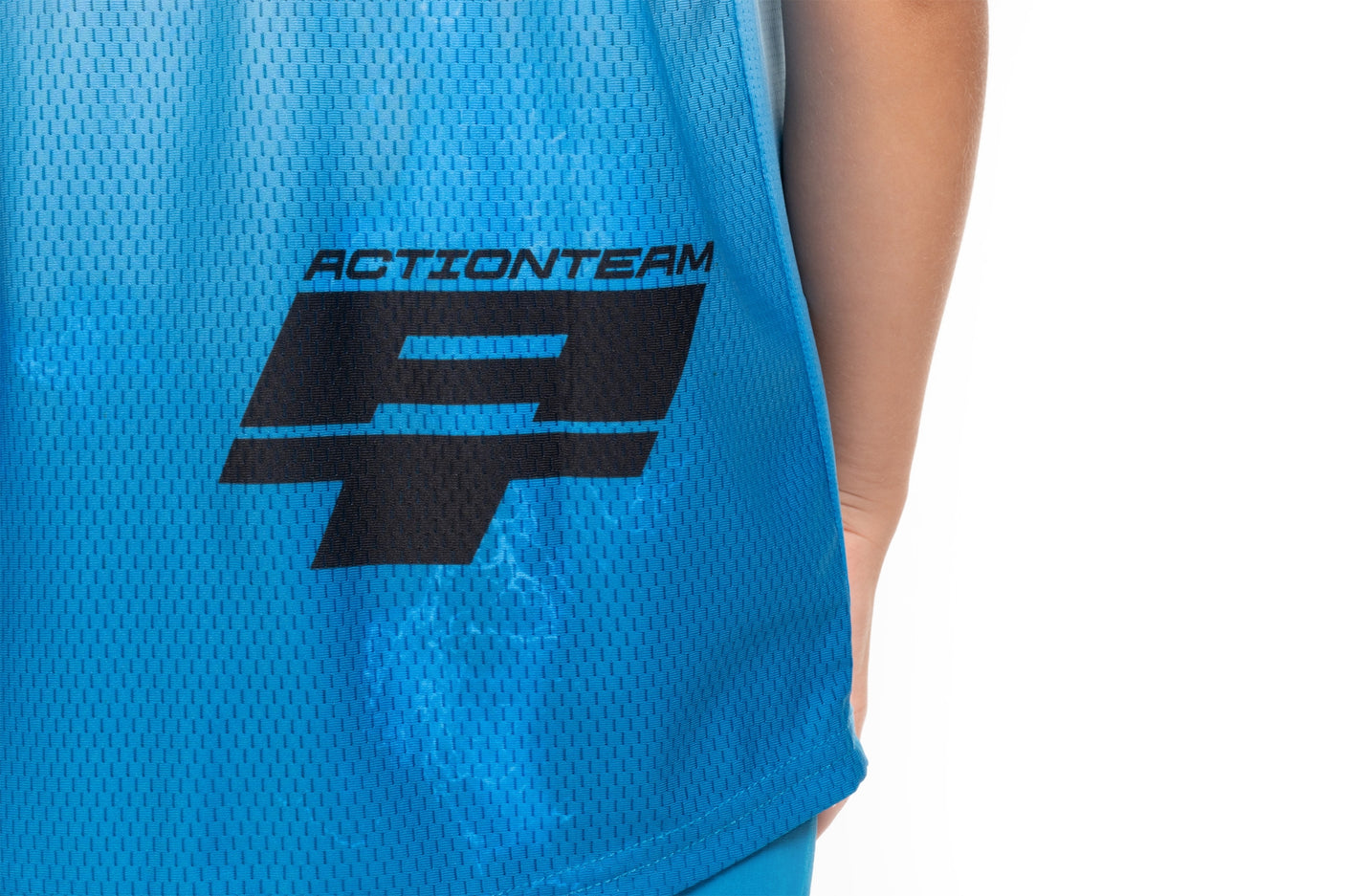 CUBE MTB Trui ROOKIE X Actionteam korte mouw topas blauw