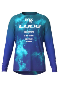 Cube MTB shirt ROOKIE X Actionteam lange mouw blue´n´green – aktuelle Variante