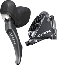 Shimano GRX ST-RX810/BR-RX810 Schijfremset Voor Flat Mount 2-voudig grijs/zwart – aktuelle Variante