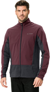 VAUDE All Year Moab T-shirt met doorlopende ritssluiting heren rood/grijs
