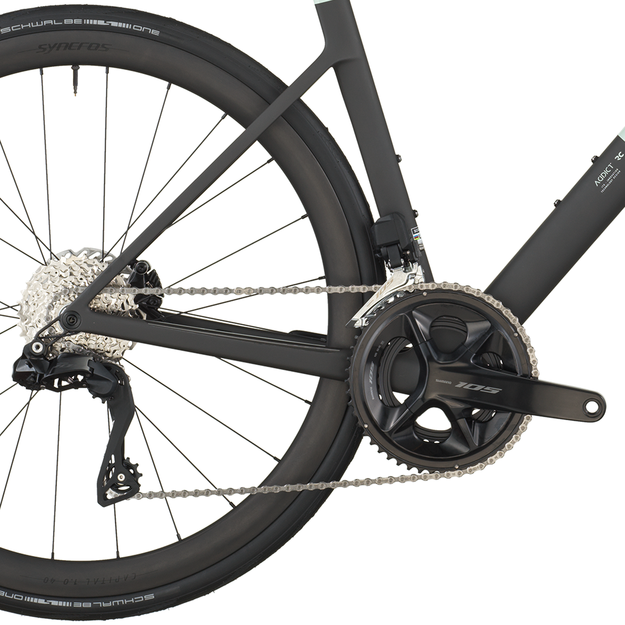 Scott Addict RC 30 bevroren groen/carbon zwart