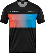 CUBE TEAMLINE jersey met ronde hals en korte mouw zwart'n'blauw'n'rood