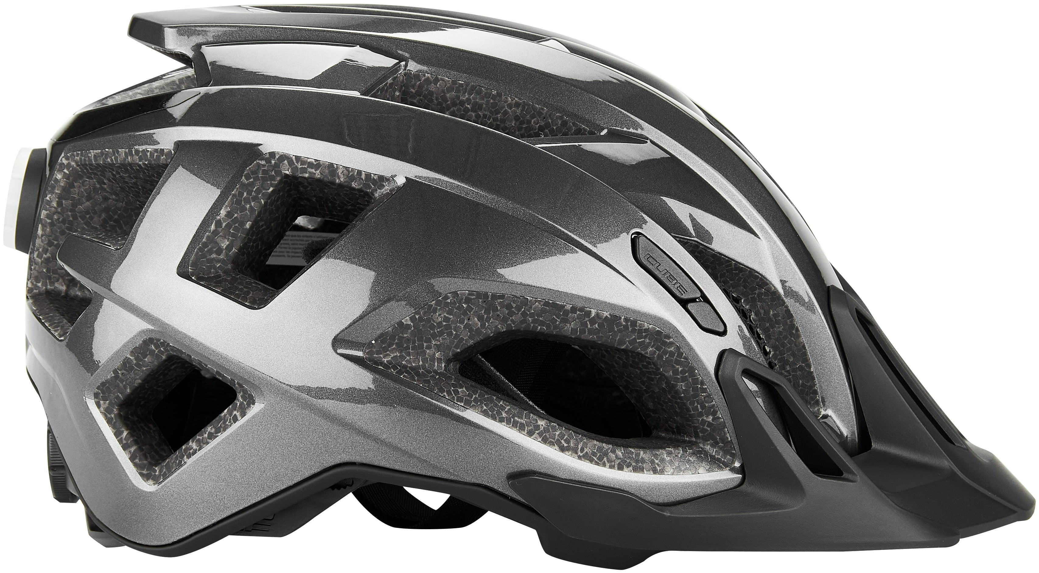 CUBE helm QUEST glanzend iridium zwart