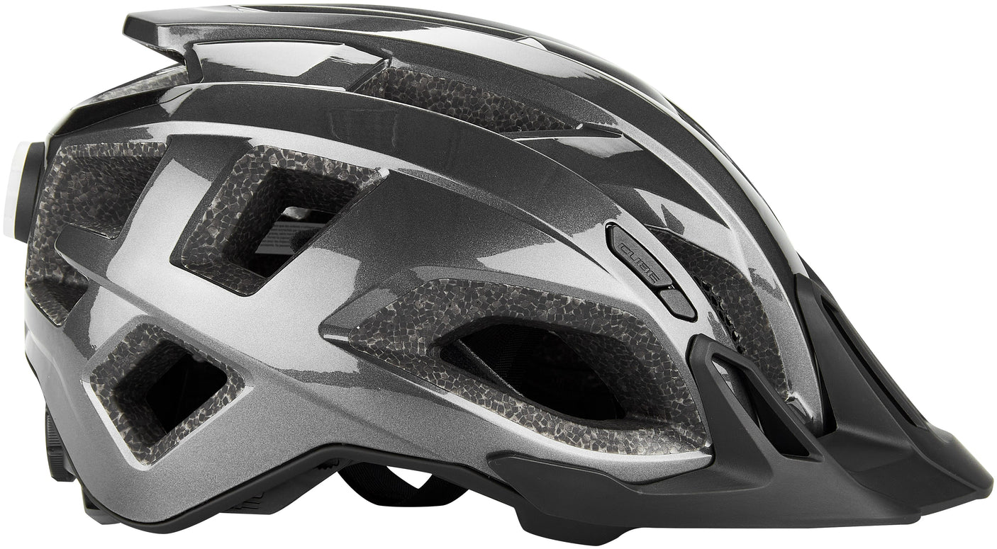 CUBE helm QUEST glanzend iridium zwart