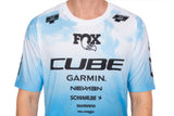 CUBE MTB shirt X Actionteam korte mouwen heren topas blauw