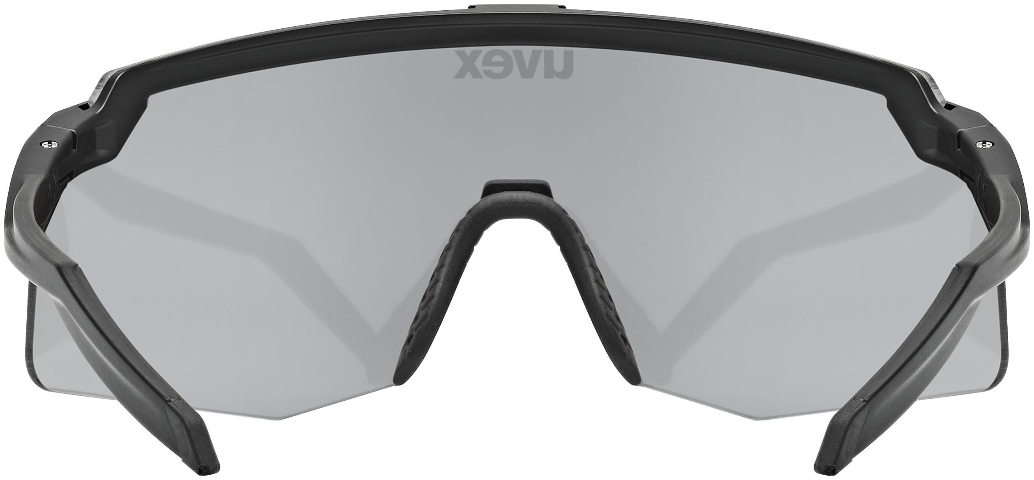 uvex Pace Stage S fietsbril Zwart Mat / Spiegel Zilver