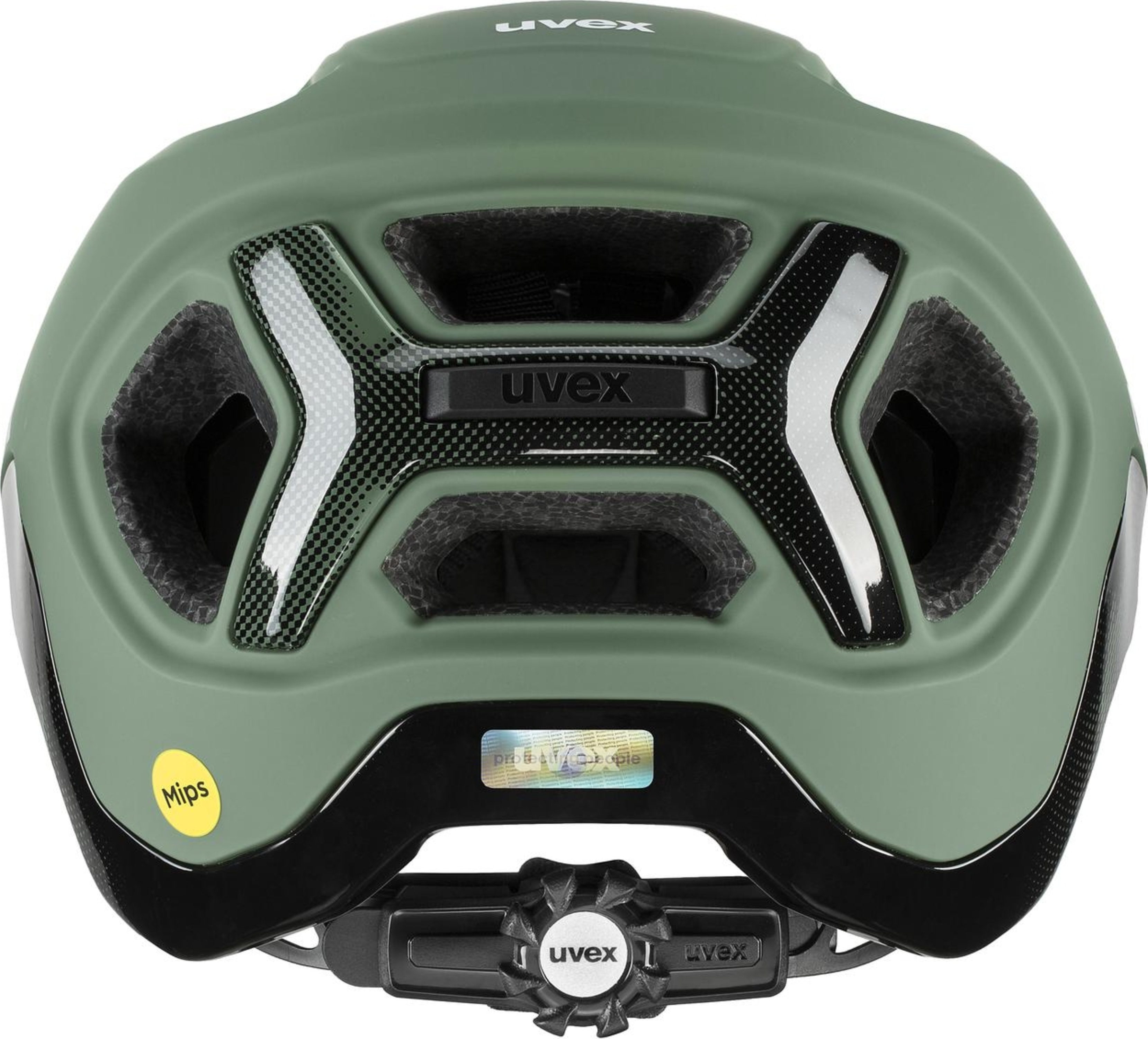 uvex React Mips MTB-helm Moss Green-Black Mat