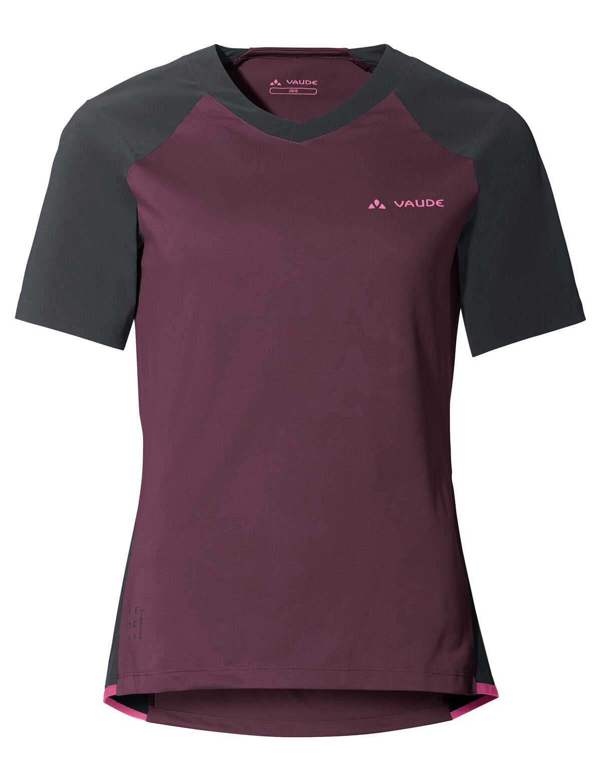 VAUDE Moab Pro Korte Mouwen Shirt Dames paars/zwart