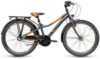 S'COOL troX 24-N3 (2026) | 24 inch kinderfiets | Donkergrijs/Oranje – aktuelle Variante