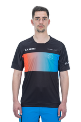 CUBE TEAMLINE jersey met ronde hals en korte mouw zwart'n'blauw'n'rood