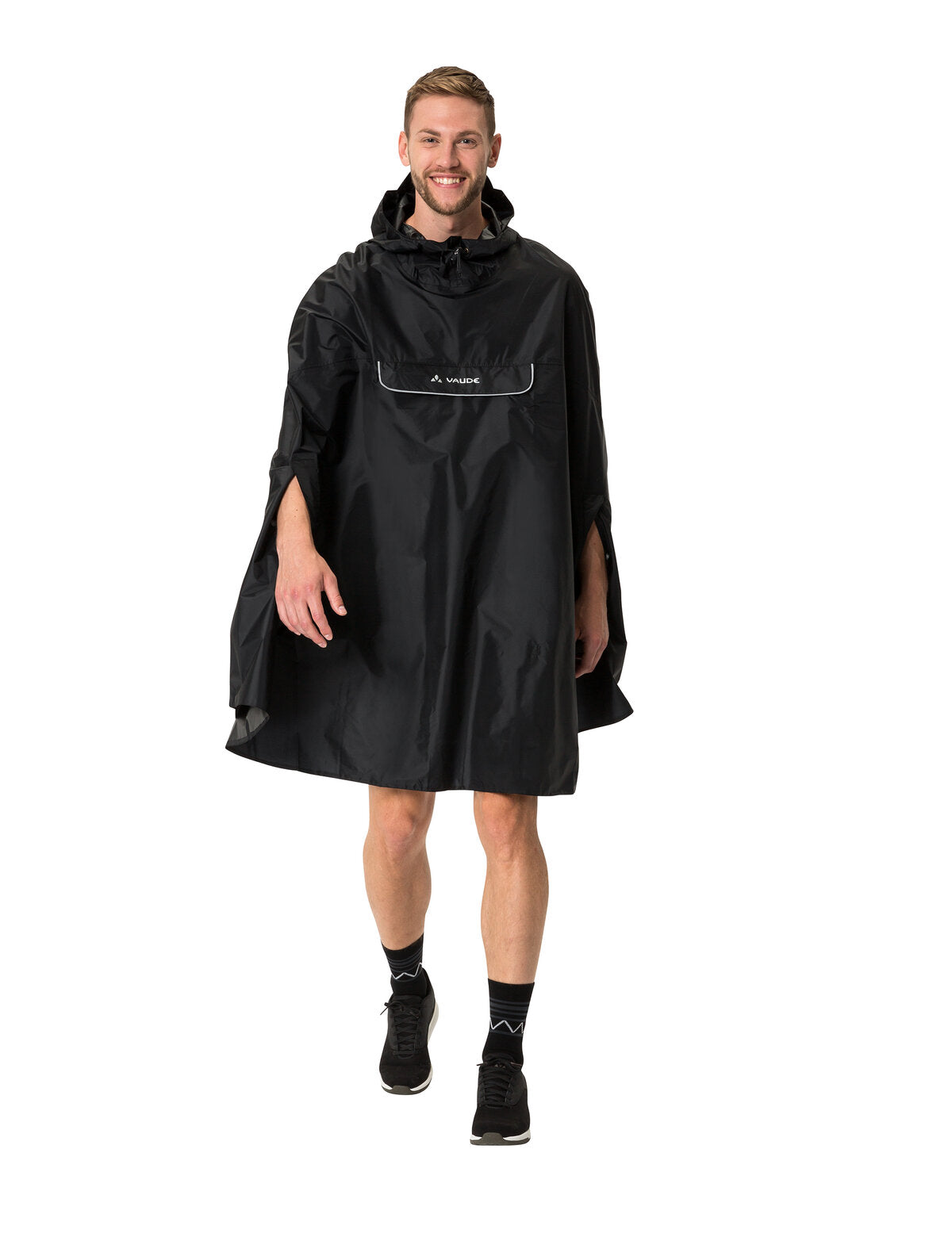 VAUDE Valdipino Poncho zwart uni