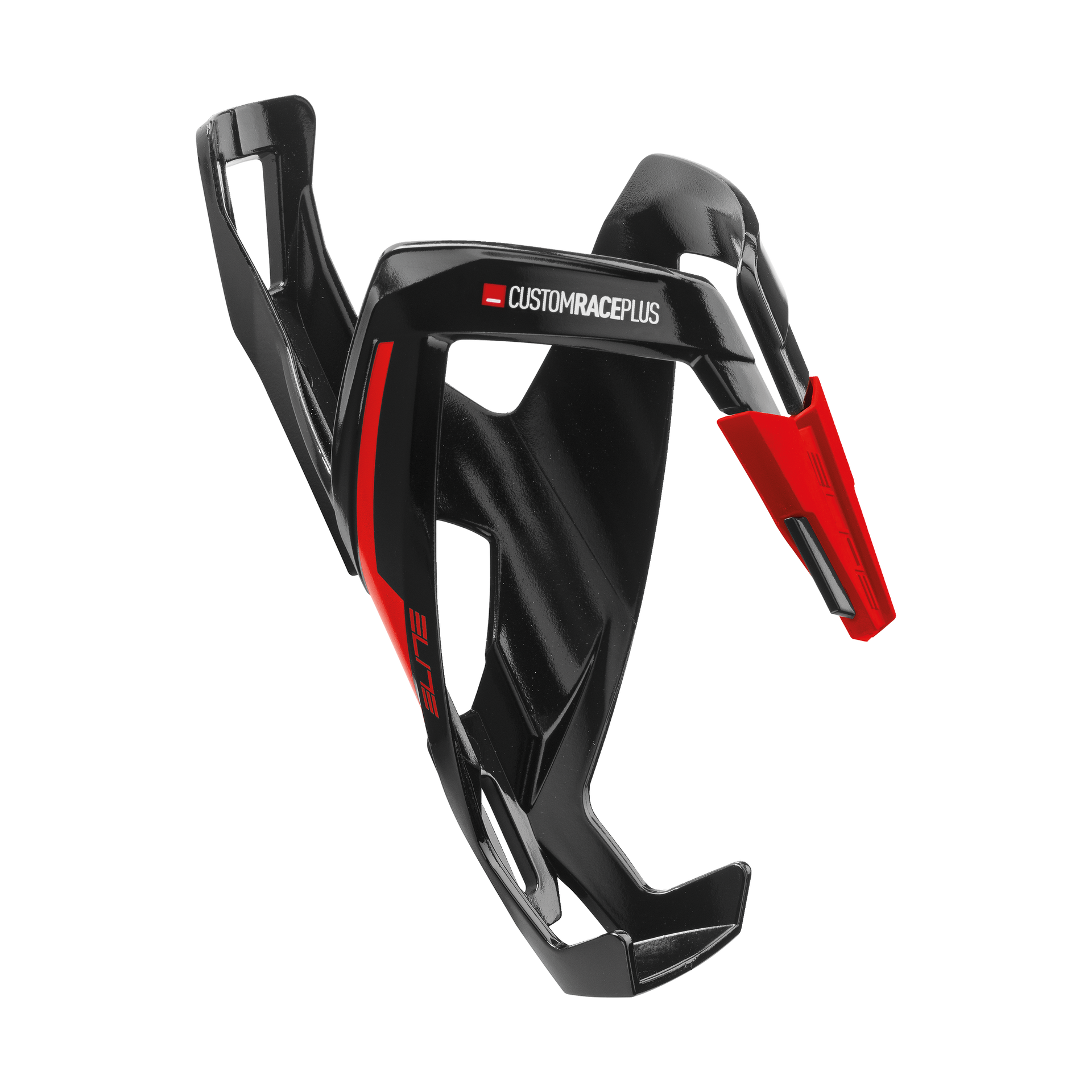 Elite Custom Race Plus bidonhouder black glossy/red graphic