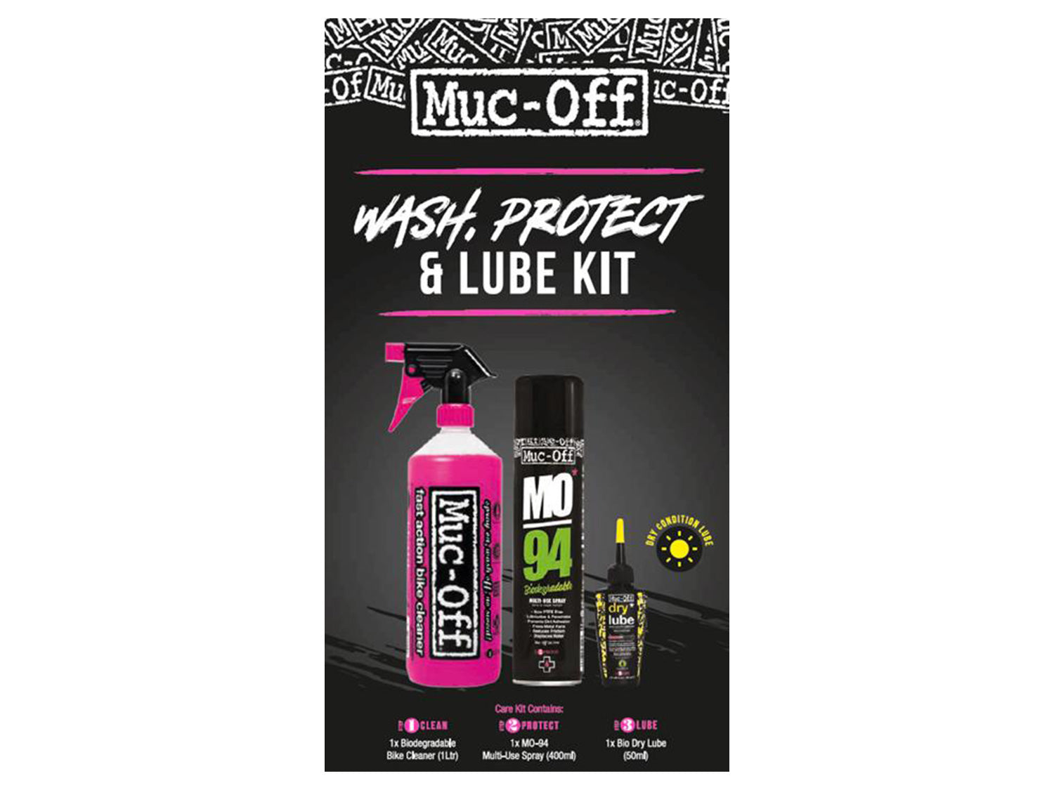 Muc-Off Wash Protect Dry Lube Reinigingsset