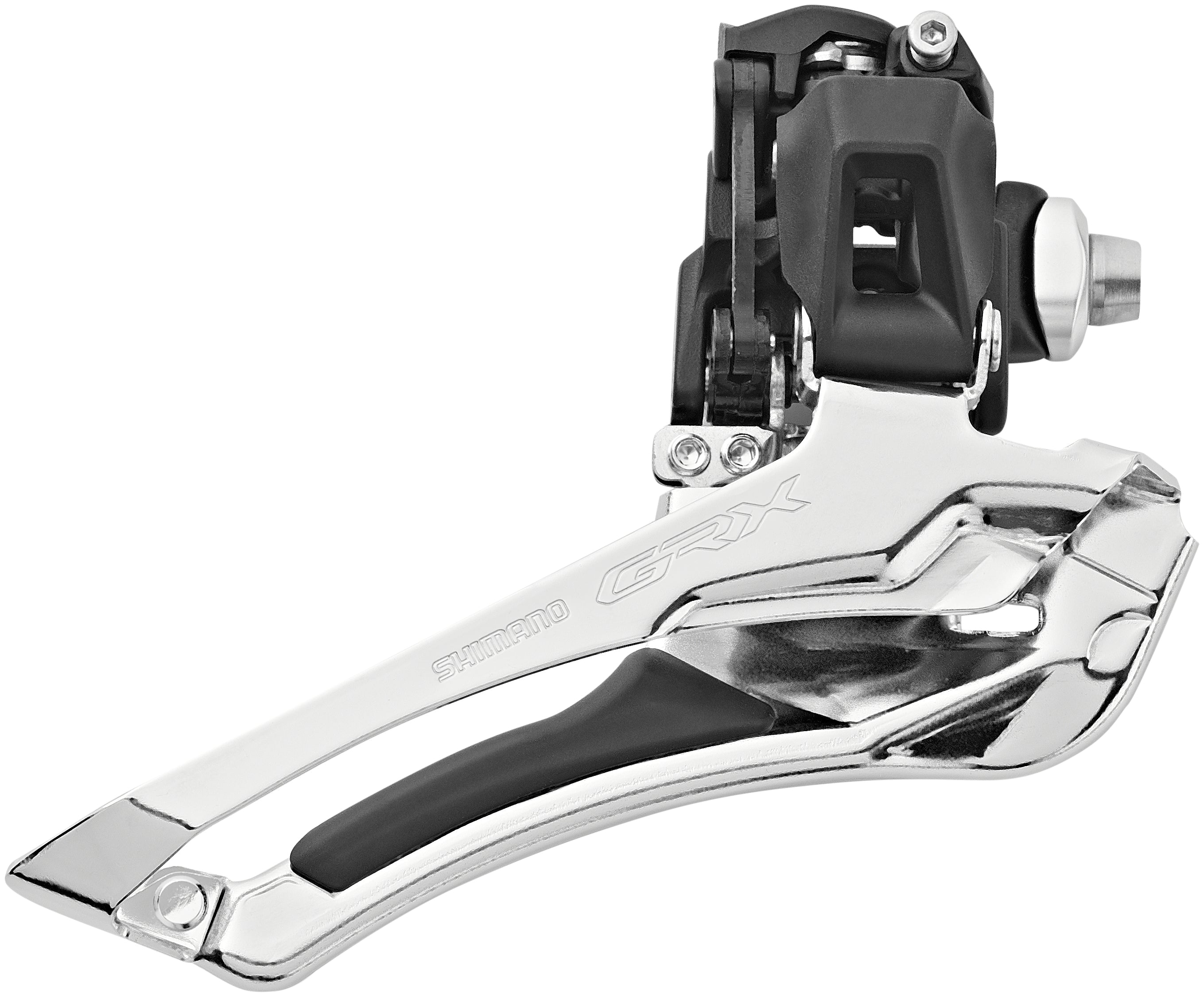 Shimano GRX FD-RX400 Voorderailleur 2x10 aanlas zwart/zilver