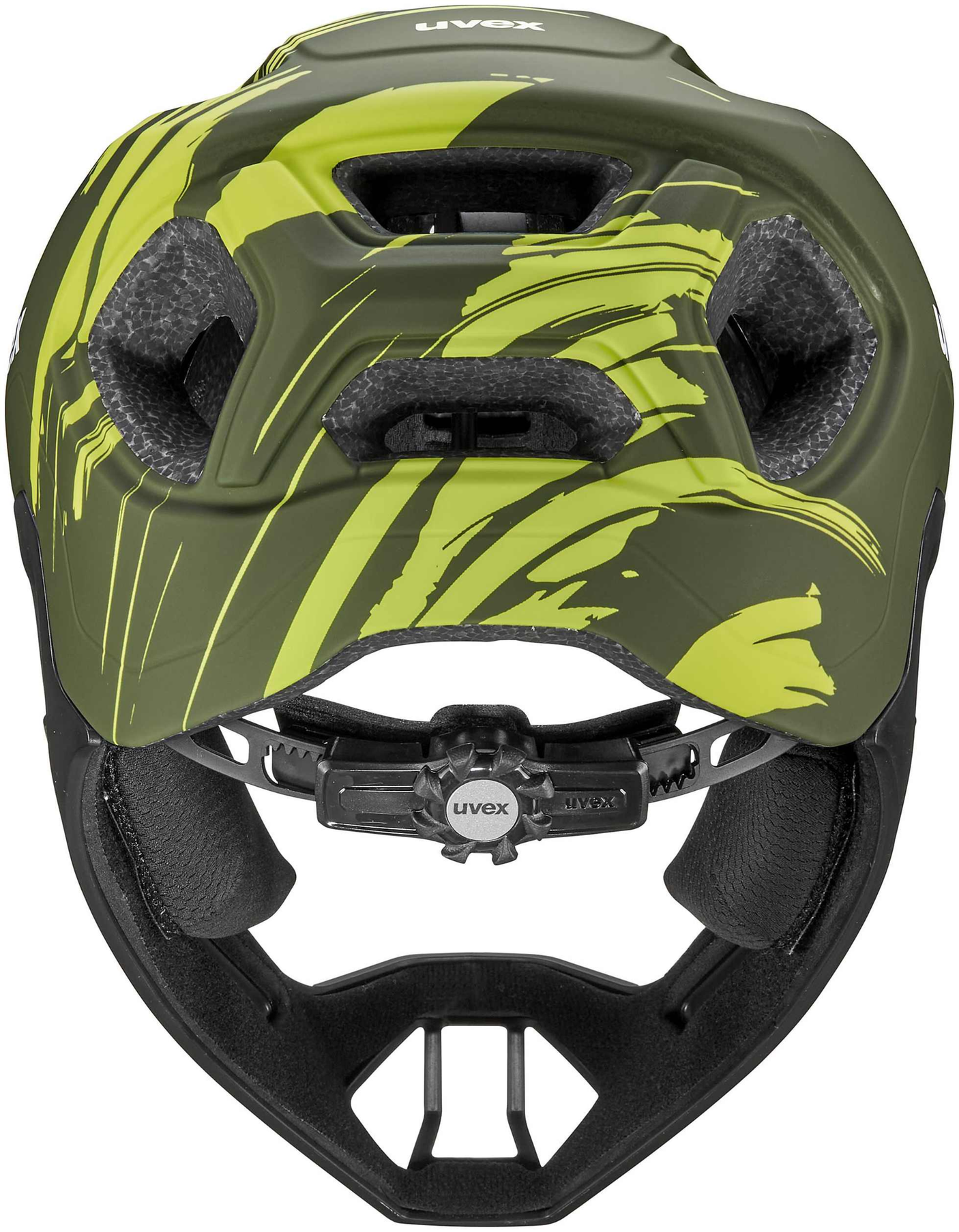uvex React Jr. Fullface kinderhelm Donkergroen Mat