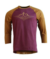 Zimtstern PureFlowz Shirt 3/4 Heren Windsor Wine/Goudbruin